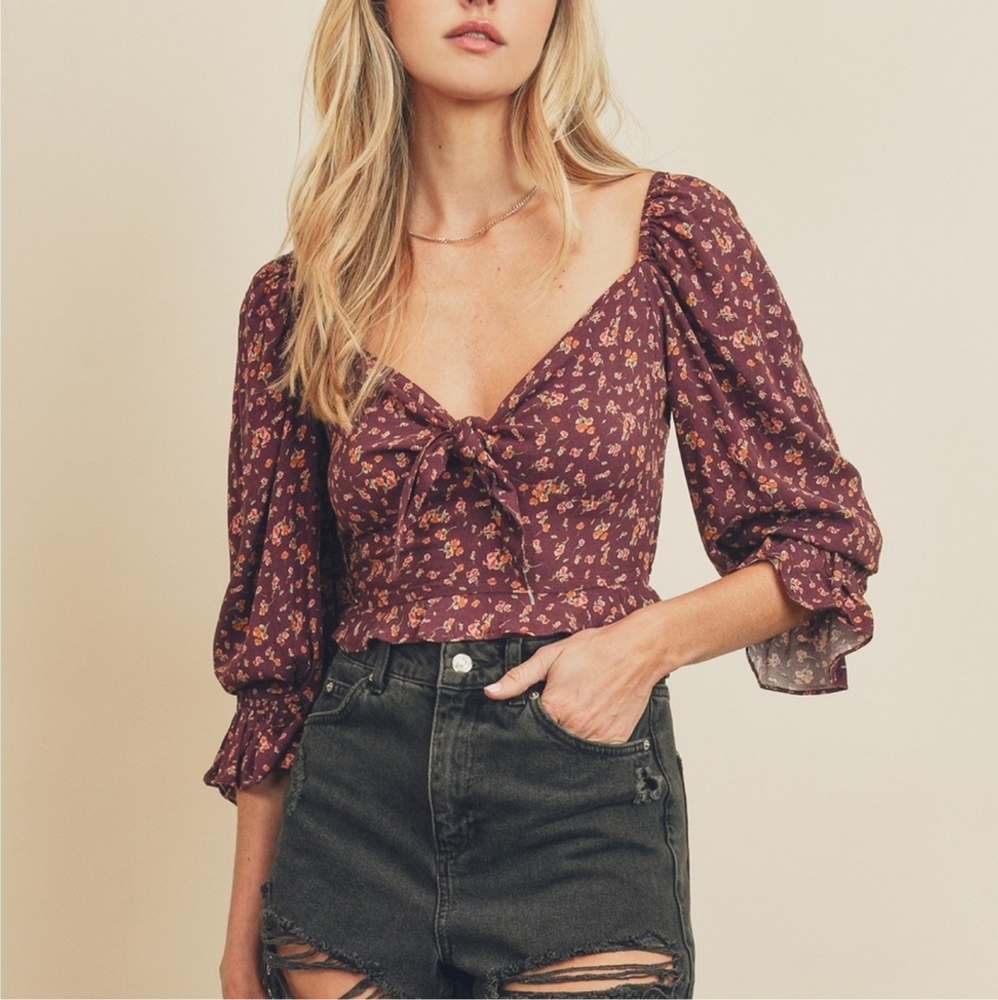 Soft Crop Quarter Length Sleeve Top